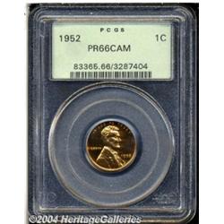 1952 1C PR66 Cameo PCGS. A razor-sharp and