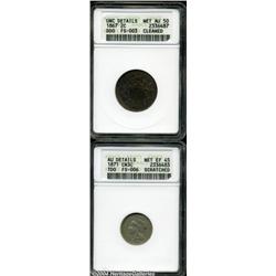 1867 2C--Cleaned--ANACS, Unc Details, Net