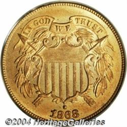 1868 2C MS65 Red PCGS. Much scarcer than the