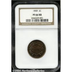 1868 2C PR66 Red and Brown NGC. An exquisitely