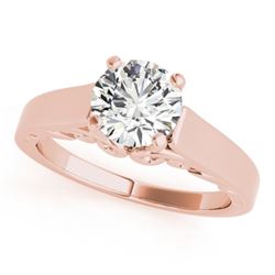 0.75 CTW Certified VS/SI Diamond Solitaire Ring 18K Rose Gold - REF-189T8X - 27781