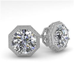 1.53 CTW Certified VS/SI Diamond Stud Earrings 18K White Gold - REF-316K8R - 35970