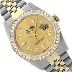 Rolex Ladies Two Tone 14K Gold/ss, Diamond Dial & Diamond Bezel, Saph Crystal - REF-368Y7X