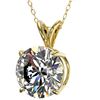 Image 2 : 2.53 CTW Certified H-SI/I Quality Diamond Solitaire Necklace 10K Yellow Gold - REF-844M2F - 36820