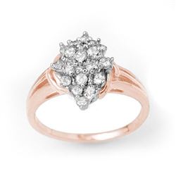 0.25 CTW Certified VS/SI Diamond Ring 18K Rose Gold - REF-41Y6N - 14353