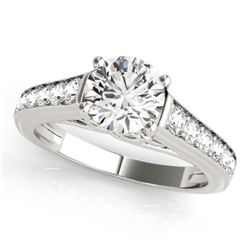 1.5 CTW Certified VS/SI Diamond Solitaire Ring 18K White Gold - REF-393N3Y - 27507