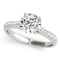 1.25 CTW Certified VS/SI Diamond Solitaire Ring 18K White Gold - REF-363X6T - 27432