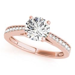1.25 CTW Certified VS/SI Diamond Solitaire Ring 18K Rose Gold - REF-367W8H - 27619