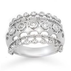 0.83 CTW Certified VS/SI Diamond Ring 14K White Gold - REF-87N3Y - 14145