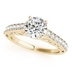 1.65 CTW Certified VS/SI Diamond Solitaire Ring 18K Yellow Gold - REF-498T2X - 27653