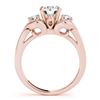 Image 2 : 1.2 CTW Certified VS/SI Diamond 3 Stone Solitaire Ring 18K Rose Gold - REF-220T9X - 27982