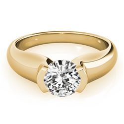 0.50 CTW Certified VS/SI Diamond Solitaire Ring 18K Yellow Gold - REF-108W9H - 27800