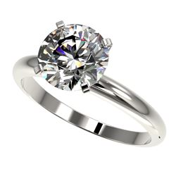 2.50 CTW Certified H-SI/I Quality Diamond Solitaire Engagement Ring 10K White Gold - REF-837M6F - 32