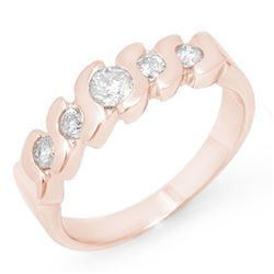 0.50 CTW Certified VS/SI Diamond Ring 14K Rose Gold - REF-50M9F - 11439