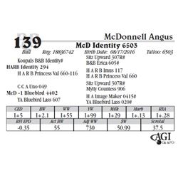 Lot 139 - McD Identity 6503