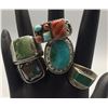 Image 2 : Group of 5 Sterling Rings