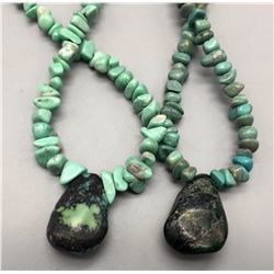 Pair of Turquoise Nugget Necklaces