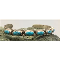 Vintage 7-Stone Turquoise Bracelet