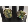 Image 1 : Pair of Turquoise Inlay Rings