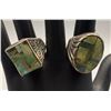 Image 2 : Pair of Turquoise Inlay Rings