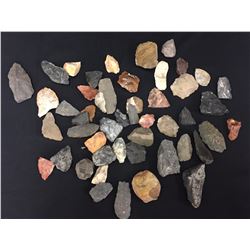 Prehistoric Scrapers, Knives, Knapping Stones, Etc.