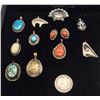 Image 1 : Group of Pendants - Pin - Earrings