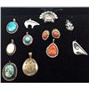Image 2 : Group of Pendants - Pin - Earrings