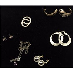 Sterling Fashion Jewelry, Earrings and Necklace