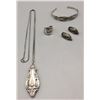 Image 2 : Old Sterling Spoon Jewelry Set