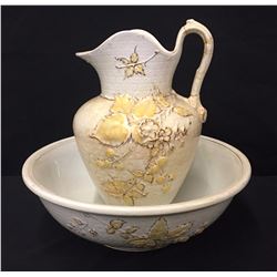 Antique Wash Pitcher and Basin