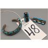 Image 7 : Turquoise Bracelet Ring and Pendant