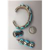 Image 8 : Turquoise Bracelet Ring and Pendant