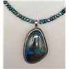 Image 7 : Chrysocolla and Sterling Silver Necklace