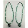 Image 2 : Pair of Chunky Turquoise Bead Necklaces