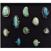 Image 1 : Group of 10 Vintage Turquoise Rings
