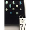 Image 5 : Group of 10 Vintage Turquoise Rings