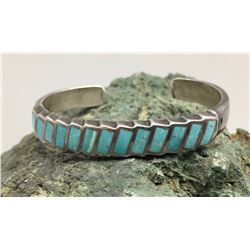 Sterling Silver and Turquoise Inlay Bracelet