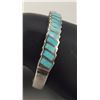 Image 7 : Sterling Silver and Turquoise Inlay Bracelet