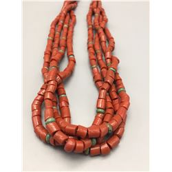 Vintage Four Strand Coral Necklace