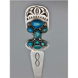Unique Turquoise and Sterling Silver Letter Opener