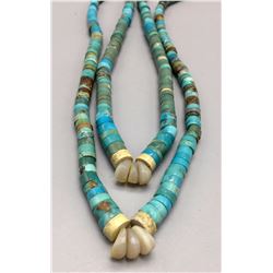 Handcut Turquoise, Jacla Style Necklace