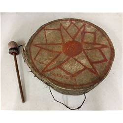 Early 1900s Hand Painted Drum