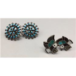 Pair of Vintage Zuni -Style Earrings