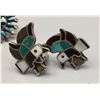 Image 3 : Pair of Vintage Zuni -Style Earrings