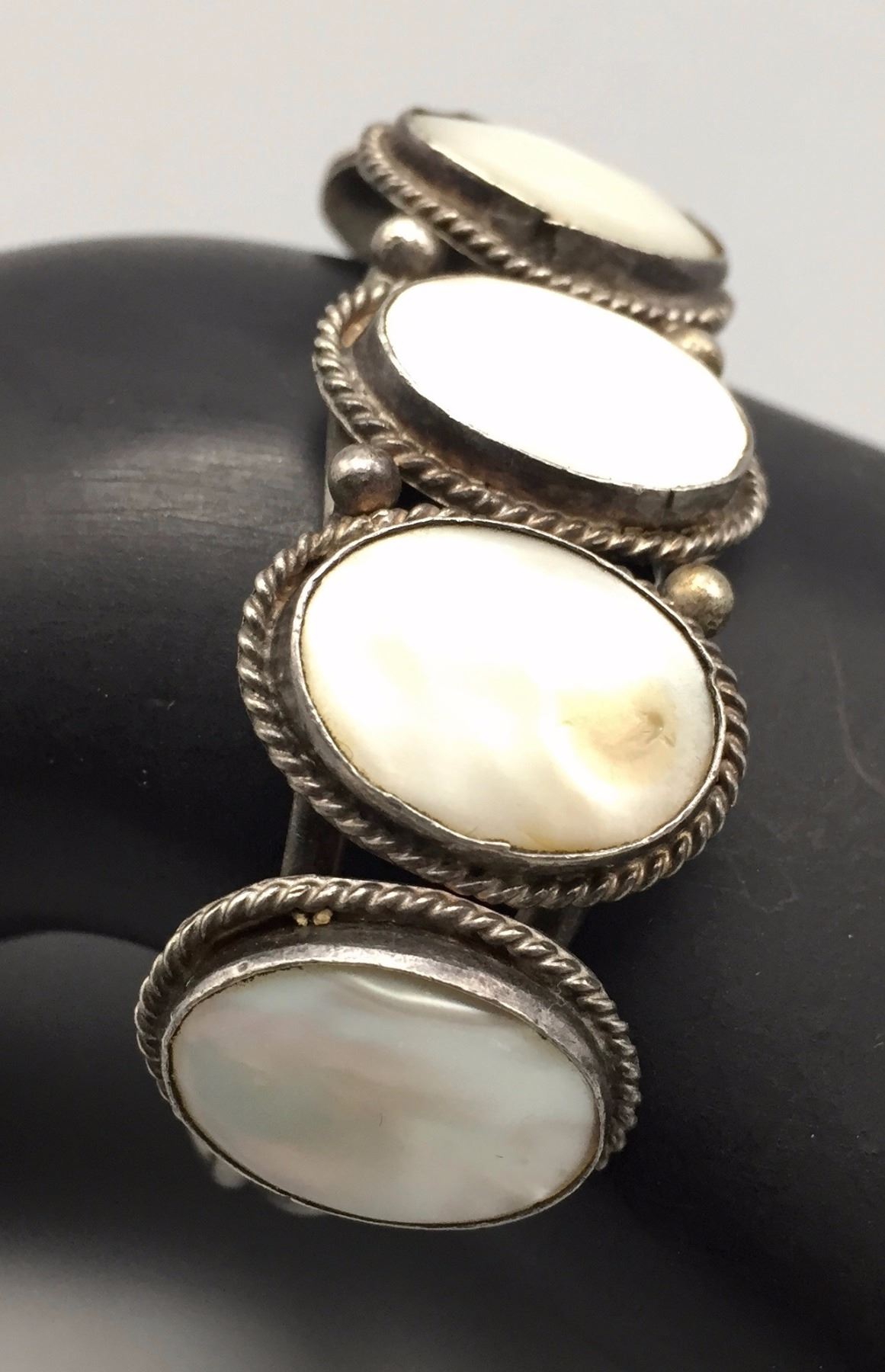Antique Brass Mother of Pearl Bracelet main image 0