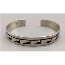 Sterling Silver Overlay Cuff Bracelet