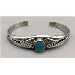 Turquoise and Serling Silver Cuff Bracelet