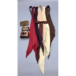 Group of Vintage Scarves and Copper Jewelry