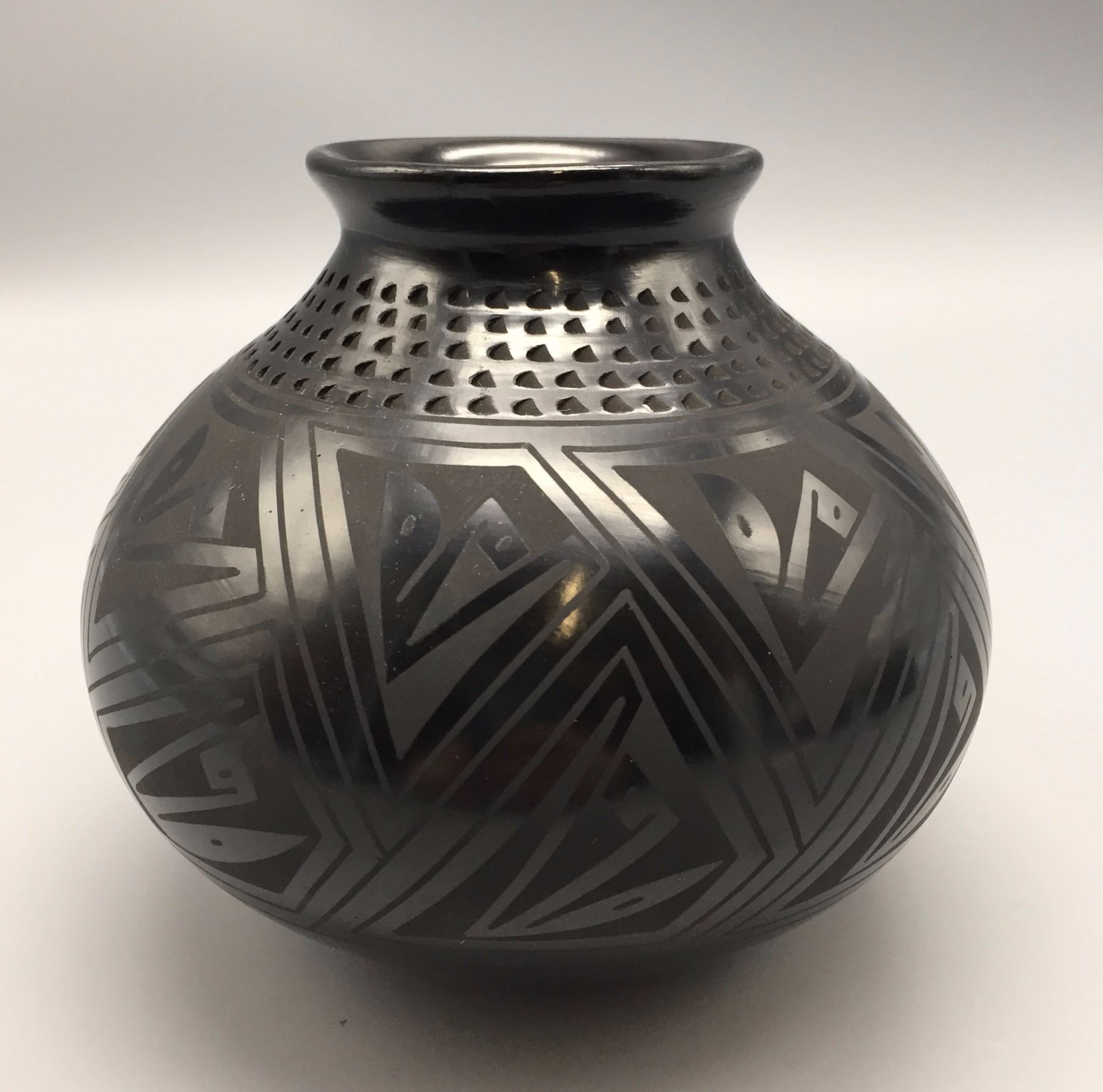 Mata Ortiz Black Ware Pottery Mora
