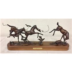 Takin’ Down the Wash, Bronze by Pamela Harr